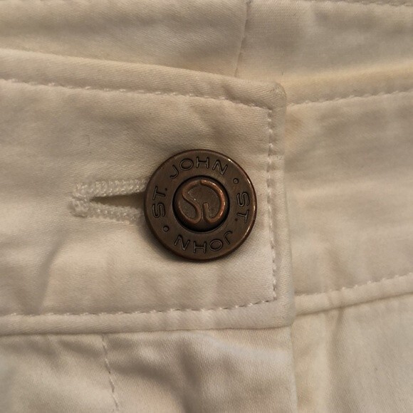 ST JOHN SIZE 6 WHITE STRAIGHT LEG CROPPED CAPRI PANTS - Picture 7 of 10
